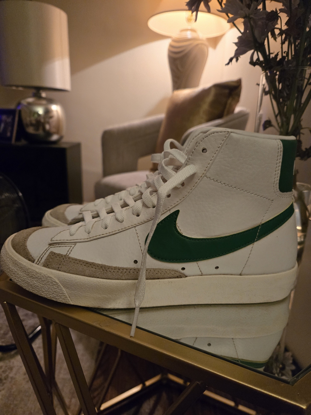 Nike Blazer Mid '77 Vintage White Green Leather Sneakers